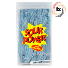 1x Tub Sour Power Berry Blue Flavored Candy Belts | 144 Belts Per Tub | 2.5lbs