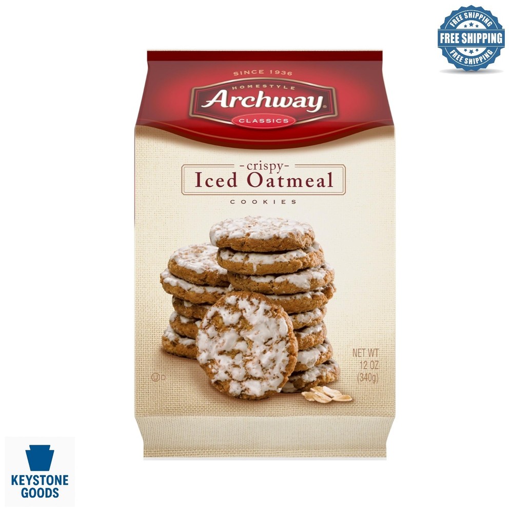 Crispy Iced Oatmeal Cookies, 12oz – Home-Style Treats