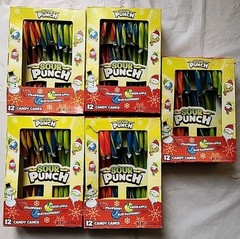 Sour Punch Holiday Candy Canes Box- Lot Of 5 – 5.3oz – 12 Count – Exp 07/26