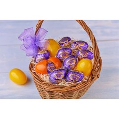 Milk Chocolate with Caramel Center Eggs Candy, Bulk Easter, 1.2 oz Packs (48 …