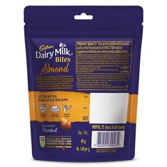 pack 4 Cadbury Dairy Milk Bites Almonds, 40 g pack of 4 piece free shipping