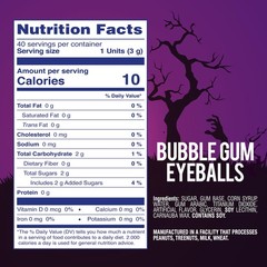 Colombina Scary Eyeballs Bubblegum, Halloween 40 Count (Pack of 1), Purple
