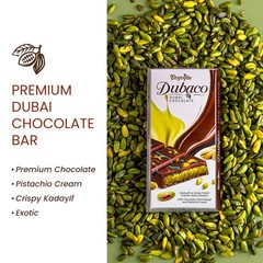 Beyoglu Dubaco Dubai Pistachio Milk Chocolate Bar 7.05oz, Luxury