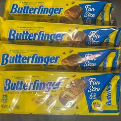4 packs Butterfinger Fun Size Milk Chocolate Bar Peanut Butter Flavor 6 Pack Bag