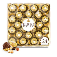 Ferrero Rocher, 24 Count, Gourmet Milk Chocolate Hazelnut, Chocolate Gift Box, I