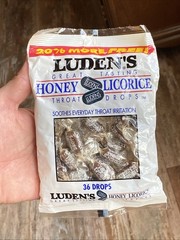 1 NOS 1991 Sealed Bag 36 Ludens Honey Licorice Throat Cough Drops MOVIE PROP
