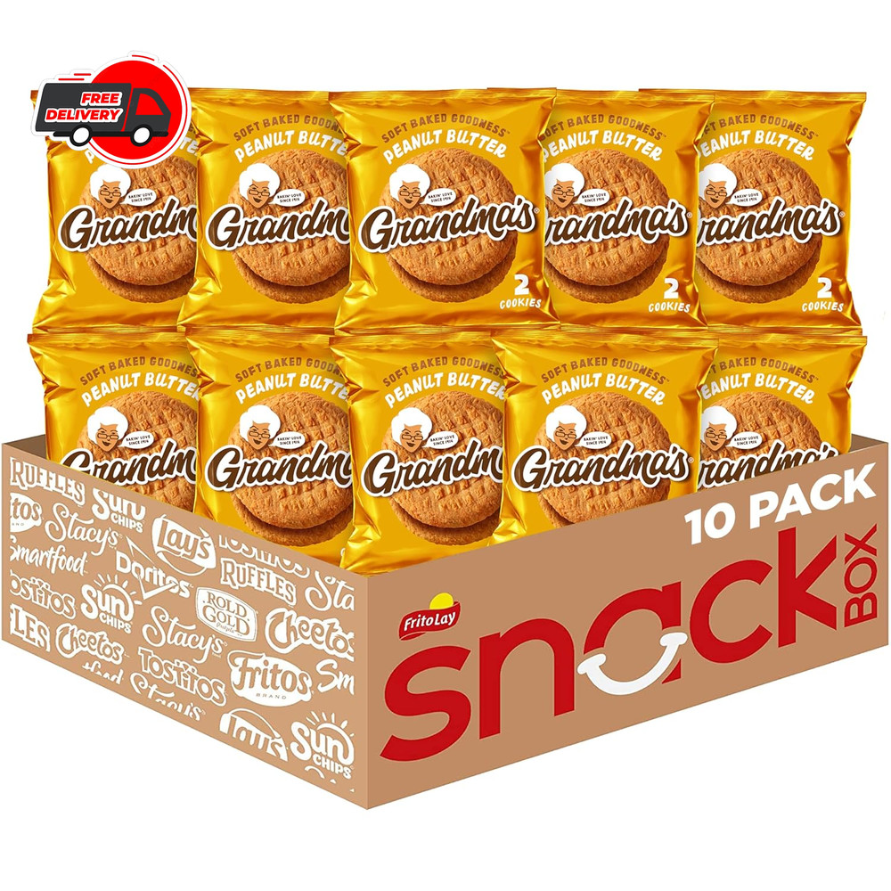 Grandma’s Cookies, Peanut Butter, 2.5 Ounce (Pack Of 10)