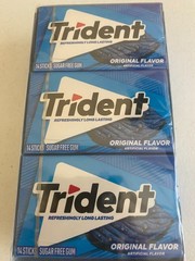 Trident Original Flavor Sugar Free Gum, 12 Packs of 14 Pieces (168 Total Pieces)