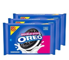 18.71 oz(3 pack) OREO Double Stuf Chocolate Sandwich Cookies, Family Size