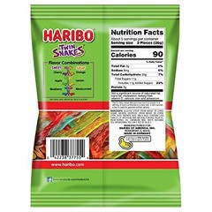 Haribo Twin Snakes Gummi Candy 5 oz. Bag – 12pk