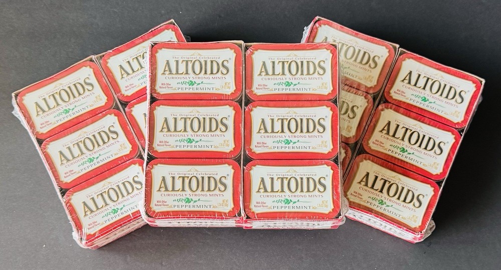 36 ALTOIDS Curiously Strong Mints Cinnamon 1.76-oz Tins (3 Packs of 12) BB: 4/27