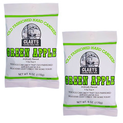 Claeys Old Fashioned Green Apple Hard Candy 2 Bags Sanded Drops