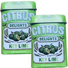 Citrus Delights Key Lime Pastilles 2 Tins Made With Real Key Lime