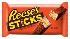 6 REESE’S STICKS Wafer Chocolate Bars with Peanut Butter 42g 1.48oz