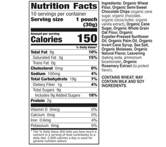Annie’s Organic Chocolate Chip Cookie Bites, 10 Pouches, 10.5 oz