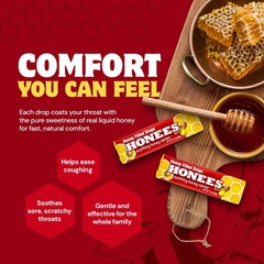 Honees Honey Filled Drops 1.60 Oz Bars (Pack of 24) – Bundle – Cough Relief