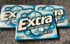 3X Wrigley’s EXTRA POLAR ICE Sugar Free Gum 1 PACK – 15 Sticks Pack – FREE SHIP