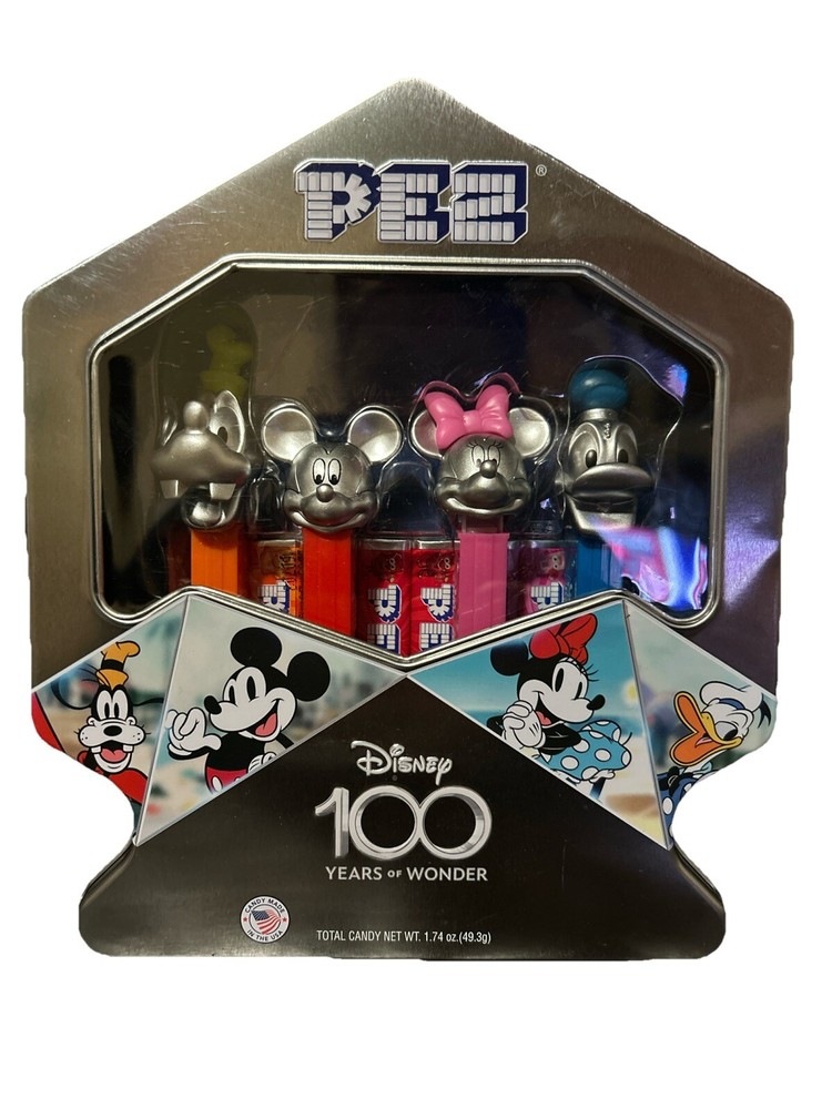 Disney 100 Years of Wonder PEZ Dispenser and Refills Set Mickey Mouse Free Ship