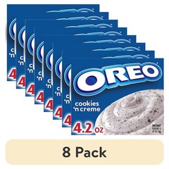 Instant Pudding & Pie Filling Mix, Cookies ‘n Creme Flavor, 4.2 oz Box (8 Pack)