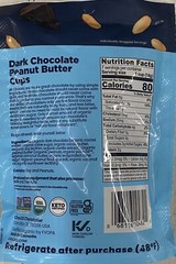 Chocxo USDA ORGANIC 70% CACAO Dark Chocolate Peanut Butter Cups 3.4 oz Bag