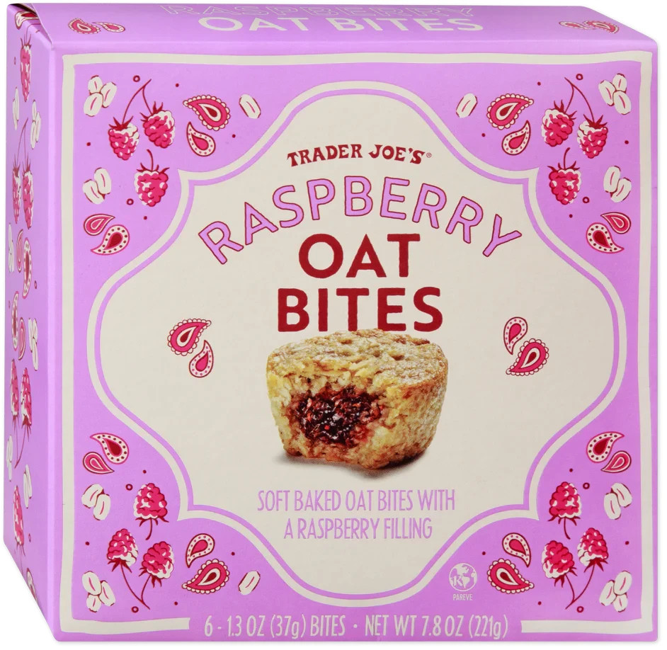 Trader Joe’s Raspberry Oat Bites 6×1.3oz bites. – Pack of 4