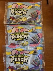 SOUR PUNCH Twists, 3″ Assorted Flavors Chewy Candy, 120 Pieces