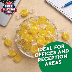 Lemon Drops Hard Candy Old Fashioned 1 Pound Bulk Bag, Individually Wrapped Clas