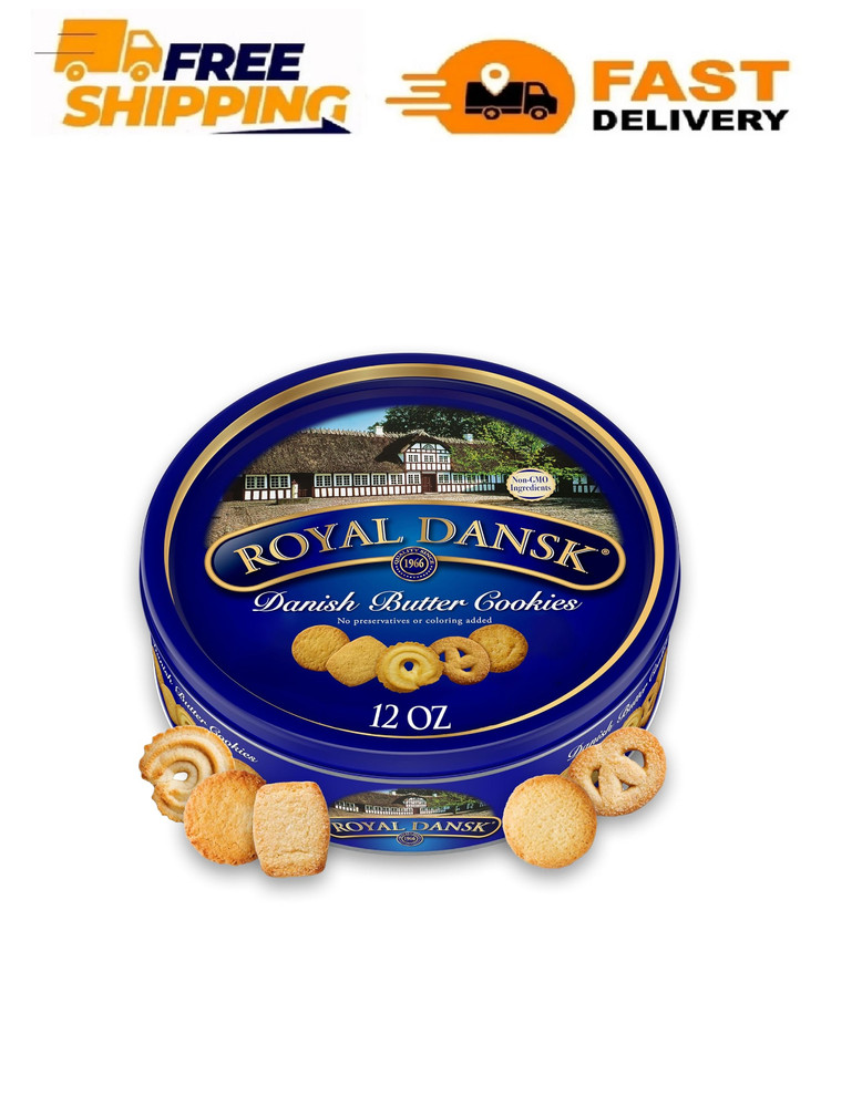 Royal Dansk Danish Butter Cookie Selection, 12 oz Tin
