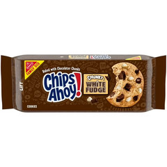 CHIPS AHOY! White Fudge Chocolate Chunky Fudgy Chocolate Chip Cookies, 18oz