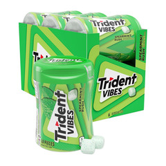 Vibes Spearmint Rush Sugar-Free Chewing Gum, 6 Bottles of 40 Pieces (240 Total P