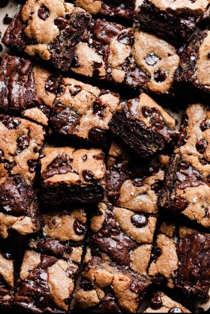 🍫🍪 Classic Chocolate Chip Brookies Brownie Cookie Combo Fresh Baked 9 Ct🍫🍪