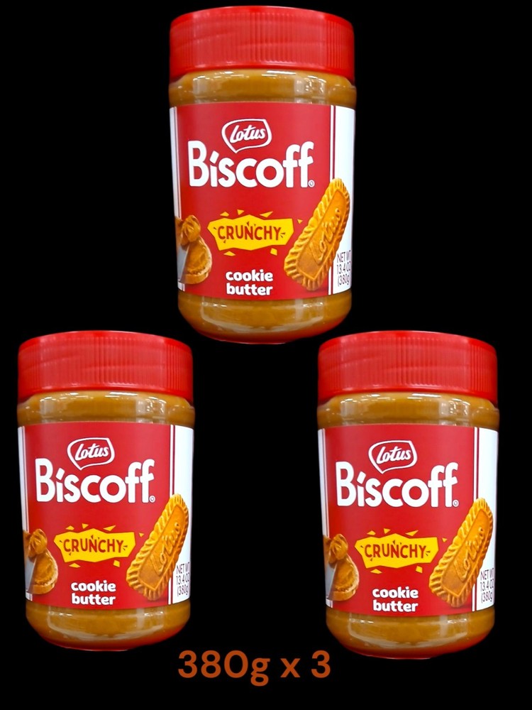Lotus Biscoff Crunchy Cookie Butter spread! 380g x 3