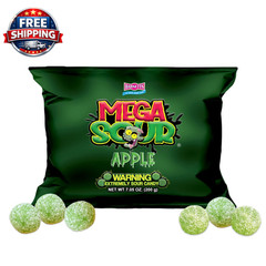 Mega Sour Apple Fizz Candy 200G – Handmade British Hard Sweets – Extreme Sour Ca