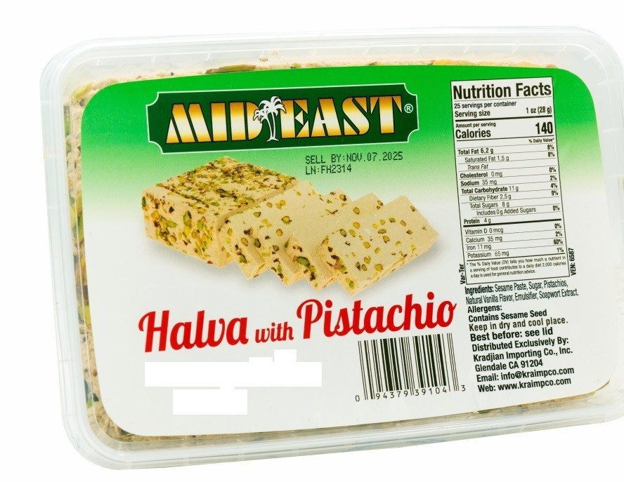 Mid-East Halva With Pistachio 12 oz (pack of 3)