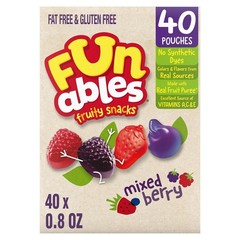 Fruity Snacks Mixed Berry Flavored 40 Pack Gluten Free 70 Calorie