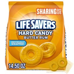 Butter Rum Individually Wrapped Hard Candy 14.5-Ounce Sharing Size Bag Pack of 4