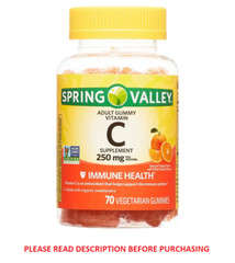 Spring Valley Vitamin C Vegetarian Gummies, Orange, 250 mg, 70 Count