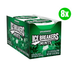 ICE BREAKERS Spearmint Sugar Free Mints Tins, 1.5 oz (8 Count)