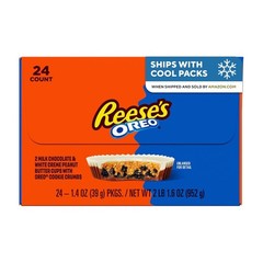 OREO Milk Chocolate and White Creme Peanut Butter Cups, Candy Packs, 1.4 oz 2…
