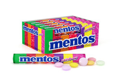 Mentos Chewy Candy (Rainbow Mint) 14 Pieces Per Roll, 15 Count Party Pack