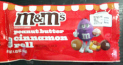 NEW M&M’s PEANUT BUTTER CINNAMON ROLL chocolate pieces 1.63 oz LIMITED EDITION