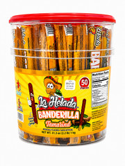 La Helada Tamarind Candy Straws Chamoy Mexican Snack 50 Count Bulk Pack