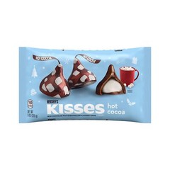 HERSHEY’S KISSES Hot Cocoa Flavored Milk Chocolate Christmas Candy Bag 9 oz