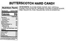 SweetGourmet Arcor Butterscotch Buttons Yellow Wrap 2 pounds FREE SHIPPING