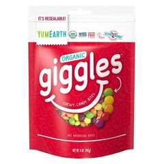 YUMEARTH Organic Giggles Chewy Candy Bites, Resealable 5 oz