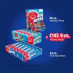 Candy, Assorted Flavors, 5 Individually Wrapped Full Size Bars per Pack, Box …
