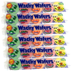 Wacky Wafers 6 Pack Retro Candy Discs Assorted Fruit Flavors SHIPS FREE