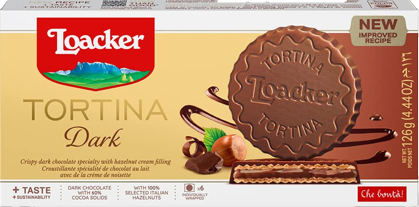 Loacker Tortina Dark 4.44Oz – Pack of 12
