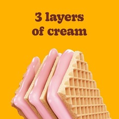 Bauducco Strawberry Wafer Cookies, Indulgent Layered Cream, 9 oz