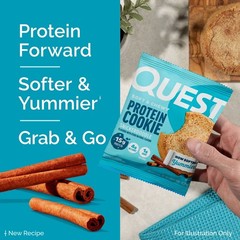 Quest Nutrition Protein Cookie – Snickerdoodle – 12ct: 15g Protein, Ready to Eat